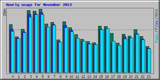 Hourly usage for November 2013