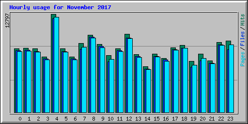 Hourly usage for November 2017